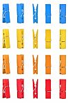 Colorful Wood Clothes Pin Stock Photo