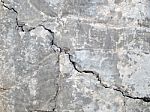 Concrete Wall Cracks Stock Photo