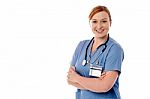 Confident Young Charming Lady Doctor Stock Photo