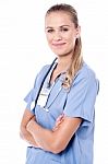Confident Young Female Doctor Stock Photo