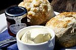 Cornish Cream Tea Stock Photo