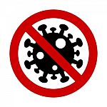 Corona Virus Warning Sign stock image