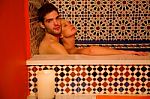 Couple In The Bathtub Stock Photo