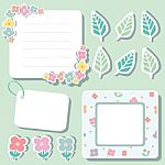 Cute Flower Elements For Scrapbook Stock Photo