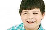 Cute Little Boy Laughing  Stock Photo