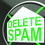 Delete Spam Shows Undesired Electronic Mail Filter