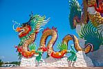 Dragon Chinese In Thailand Stock Photo