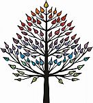 Drawing Of A Tree Suitable For A Pedigree stock image