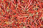 Dried Red Chilli Pepper From Market Street Stock Photo