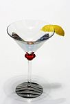 Dry Vodka Martini With A Twist Stock Photo