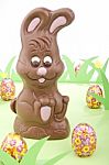 Easter Bunny Of Chocolate Stock Photo