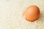 Egg Omega Plus And Rice Stock Photo