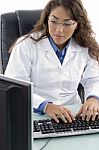 Female Doctor Busy In Work Stock Photo