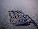 Float Solar Farm Stock Photo