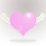 Flying Heart Background Stock Photo