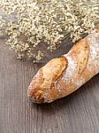 French Baquette Bread Stock Photo