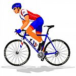French Road Cyclist Stock Photo