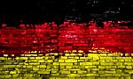 German Flag Painted On Wall Stock Photo