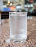 Glass Of Water With Ice Cubes Stock Photo