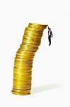 Gold Coin Heap Almost Collapse Stock Photo