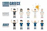 Greece Soccer Team Stock Photo