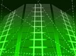 Green Binary Circuit Background Shows Matrix Or Computer Program Stock Photo