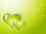 Green Heart Background Stock Photo