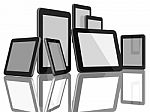Group Of Tablet Computers Stock Photo