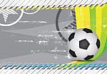Grunge Soccer Design Background Stock Photo
