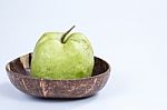 Guava And Coconut Shell Stock Photo