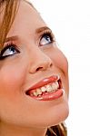 Halflength View Of Smiling Female Face Stock Photo