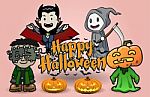 Halloween Cartoon -  Illustration Stock Photo