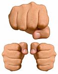 Hand Fist On White Background Stock Photo