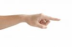 Hand Pointing Direction Stock Photo
