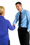 Hand Shaking Business People Stock Photo
