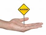 Hand With Success Sign Stock Photo