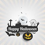 Happy Halloween Message Design Background,card,  Illustrat Stock Photo
