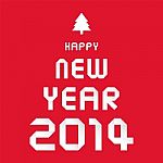 Happy New Year 2014 Card33 Stock Photo