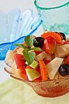 Healthy Fruit Salad Stock Photo