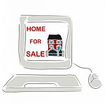 Home Sale Online Stock Photo