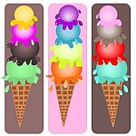 Ice Cream Cones Stock Photo