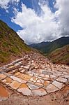 Inca Salt Farm Stock Photo