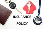 Insurance Policy For Many Types Of Insurance Stock Photo