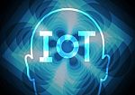 Internet Of Things Technology Head Abstract Background stock image