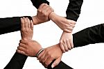 Isolated Group Of Diverse Hands Stock Photo