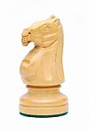 Isolated Wooden Knight Chess Stock Photo