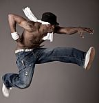 Jumping Dance Stock Photo