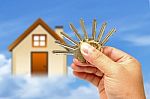 Key With House Stock Photo