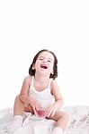 Laughing Little Child Stock Photo