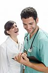 Laughing Medical Professionals Stock Photo